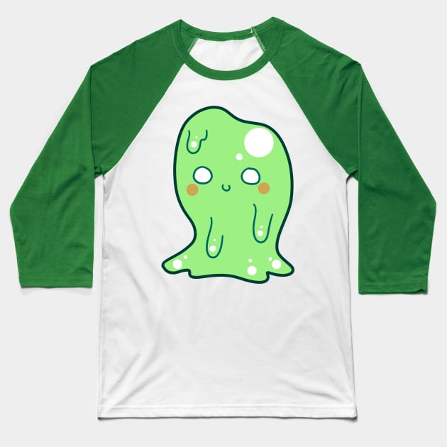 Green Slime Baseball T-Shirt by saradaboru